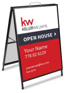 kw metal a-frame open house signs 24x36