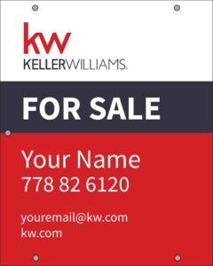kw vertical house for sale sign 24x30