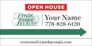 park georgia car topper open house signs 14x24