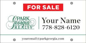 park georgia condo for sale signs 12x24