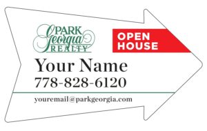 park georgia cut out arrows directional signs 14x24