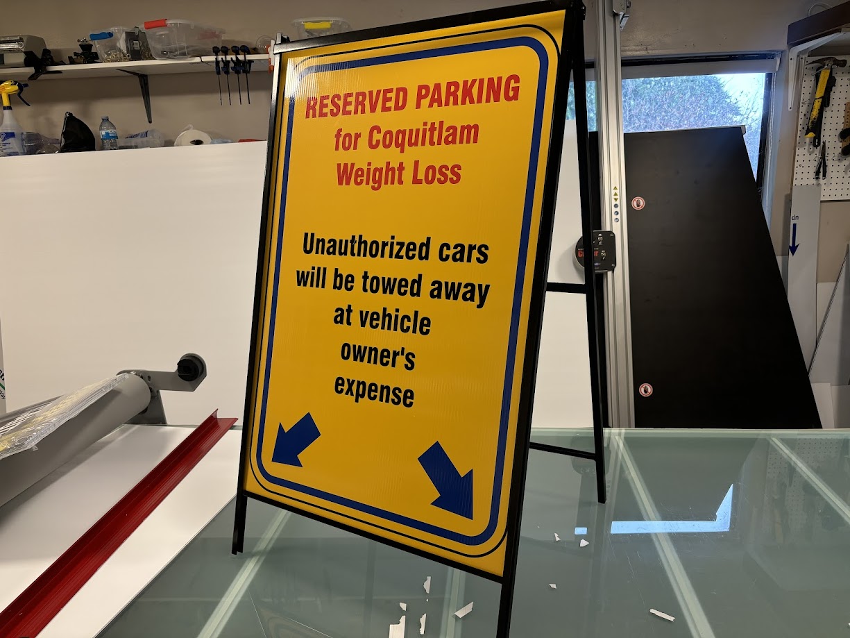 A-frame metal signs