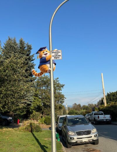 GRAD SIGNS life size cardboard figures cheap to order in Vancouver.