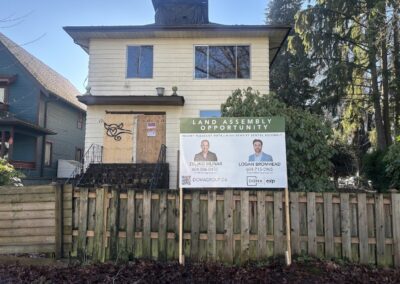 Stylish custom realtor sign in Vancouver