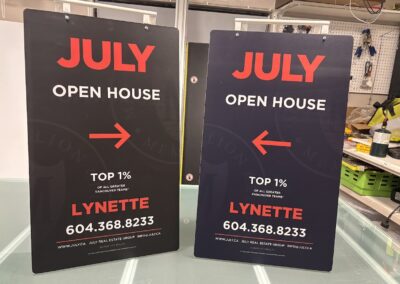 Stylish custom realtor signs in Vancouver