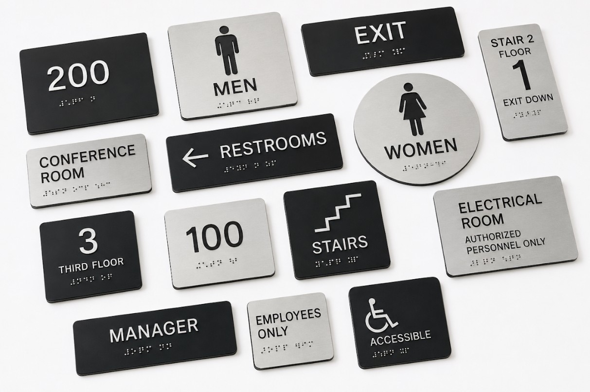 Braille Signs Coquitlam at a great price, available to order directly from the manufacturer.