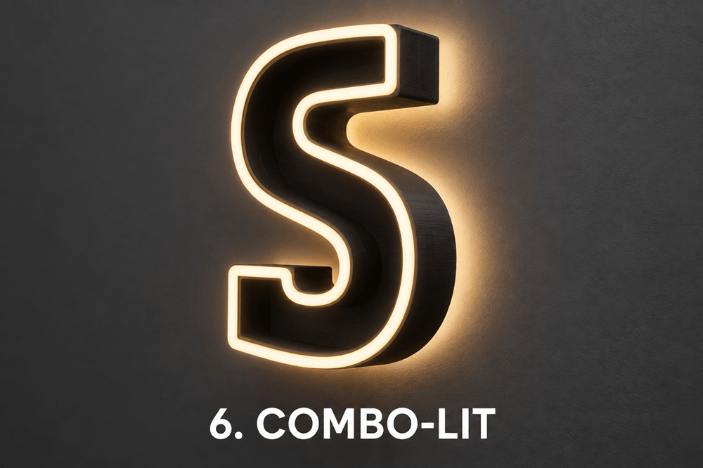 combo lit channel letters