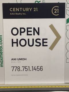 custom open house signs