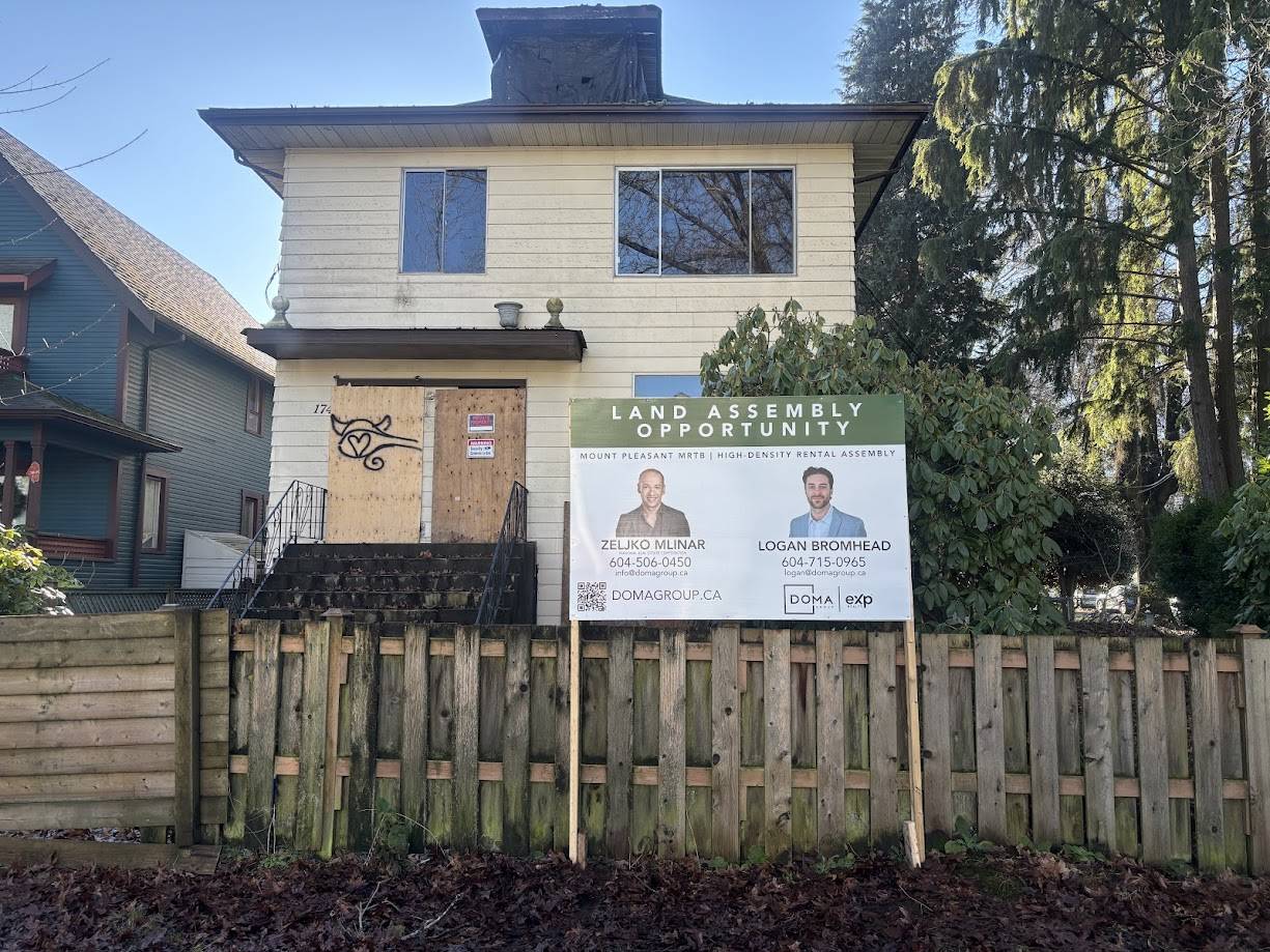 Stylish custom realtor sign in Vancouver