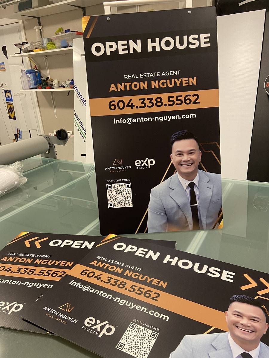 real estate open house signs