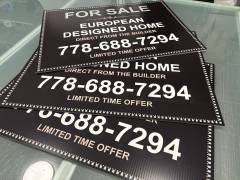 Advertising Coroplast Signs Vancouver