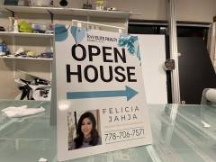 Real estate open house signs