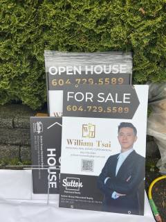 real estate sign at low price
