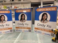 Sidewalk advertising signs